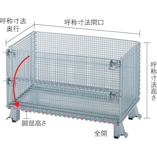 テイモー ボックスパレット準標準型 508S 500×800×530 500kg|設備プロ王国 店