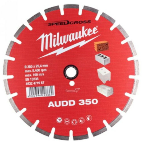 milwaukee 350mm 4932471987 ダイヤモンドブレード(ターボセグメント型・石工用)
