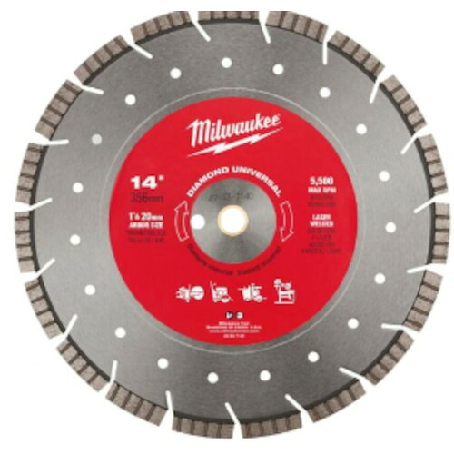 milwaukee 14in(356粍)ダイヤモンドブレード(セグメントウェーブ型) 49-93-7140