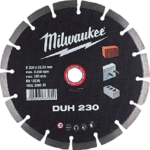 milwaukee 230粍ダイヤモンドブレード(一部分型) 4932399542