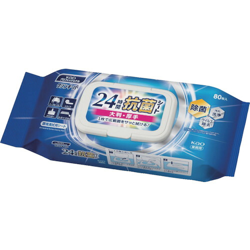 Kao 業務用クリンキーパー 427502 24時間抗菌シート 80枚 18PKまとめ売り 18PK 【まとめ売り商品】