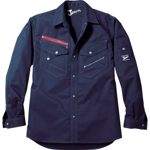 Jawin ナガソデシャツ 52104-011-5L 5Lサイズ ネービー 20着まとめ売り 20着 【まとめ売り商品】