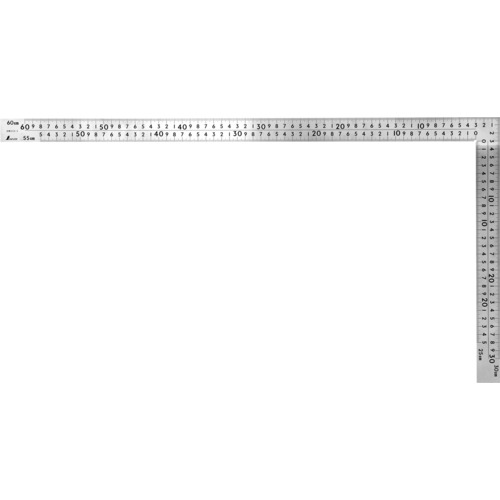 シンワ 曲尺中金鳴りわたる型 63413 ステン 60×30糎 表裏同目 8段目盛 10本まとめ売り 10本 【まとめ売り商いもの】