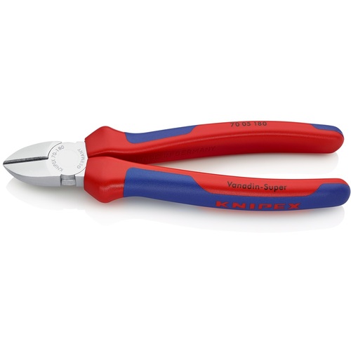KNIPEX 電気工ニッパー 7005-180 コンフォートハンドル Crメッキ 180粍 6丁まとめ売り 6丁 【まとめ売り商いもの】