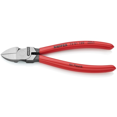 KNIPEX 可塑性物質用ニッパー 7201-160 可塑性物質手持ち部分 160粍 6丁まとめ売り 6丁 【まとめ売り商いもの】 切断工具-DIY・工具-ニッパー