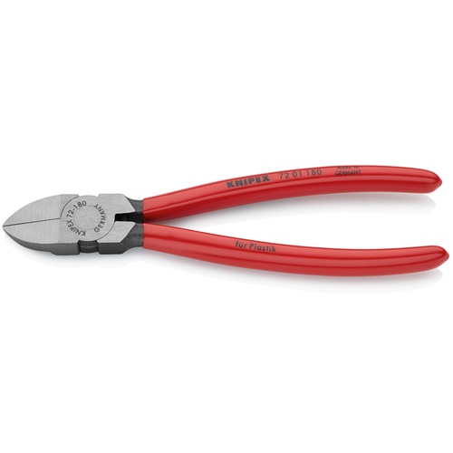 KNIPEX 可塑性物質用ニッパー 7201-180 可塑性物質手持ち部分 180粍 6丁まとめ売り 6丁 【まとめ売り商いもの】