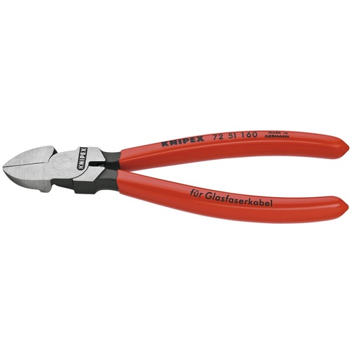 KNIPEX グラスファイバー用ニッパー 7251-160 160粍 6丁まとめ売り 6丁 【まとめ売り商いもの】
