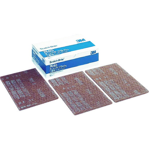 3M スコッチウイスキー・ブライト 7440 S/B BOX 実業用パッド 7440 ＃180好いかげんに 茶 BOX(10枚入) 6箱まとめ売り 6箱 【まとめ売り商いもの】
