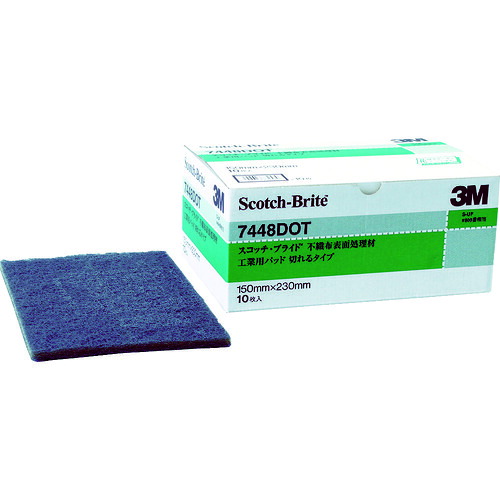 3M スコッチ・ブライト 7448 DOT BOX 工業用パッド 切れるタイプ ＃800相当 灰 BOX(10枚入) 6箱まとめ売り 6箱 【まとめ売り商品】