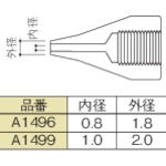 白光 ノズル A1499 1.0mm S型 10本まとめ売り 10本 【まとめ売り商品】
