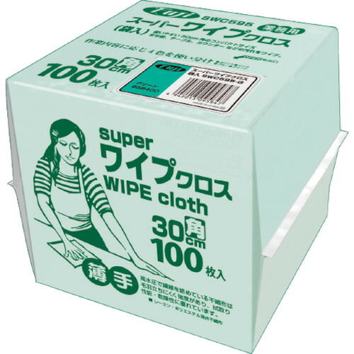 フジ フジスーパーワイプクロス 958400 緑であること(袋入) 18袋まとめ売り 18袋 【まとめ売り商いもの】