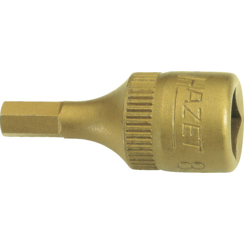 HAZET ショートヘキサゴンソケット(差込角6.35mm・チタンコーティング) 8501H-4 10個まとめ売り 10個 【まとめ売り商品】|設備プロ王国 店