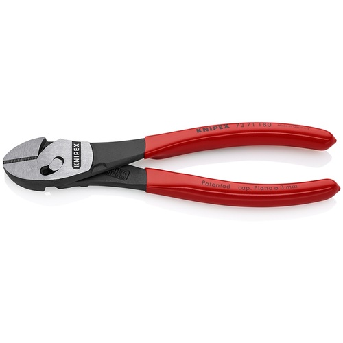 KNIPEX ツインフォースニッパー 7371-180 可塑性物質手持ち部分 180粍