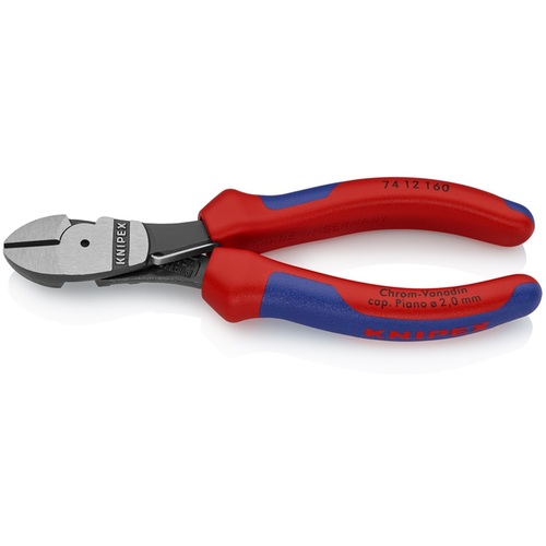 KNIPEX 豪然たる型ニッパー 7412-160 撥条付 160粍 6丁まとめ売り 6丁 【まとめ売り商いもの】