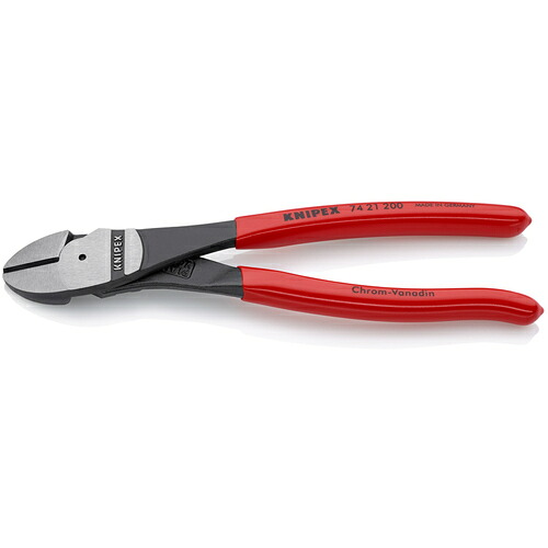 KNIPEX 豪然たる型ニッパー 7421-200 12°オフセット型 200粍 6丁まとめ売り 6丁 【まとめ売り商いもの】