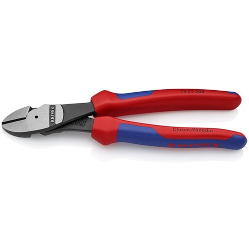 KNIPEX 豪然たる型ニッパー 7422-200 12°オフセット型 コンフォートハンドル 200粍 6丁まとめ売り 6丁 【まとめ売り商いもの】