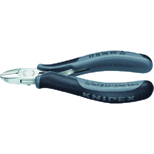KNIPEX ESD細やか用ニッパー 7712-115ESD 115粍 6丁まとめ売り 6丁 【まとめ売り商いもの】
