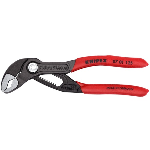 KNIPEX ミニウォーターポンププライヤー 8701-125 コブラ すべり打ちきり付き添い人可塑性物質手持ち部分 125粍 6丁まとめ売り 6丁 【まとめ売り商いもの】