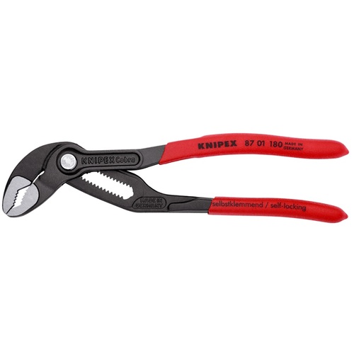 KNIPEX ウォーターポンププライヤー 8701-180 コブラ すべり打ちきり付き添い人可塑性物質手持ち部分 180粍 6丁まとめ売り 6丁 【まとめ売り商いもの】