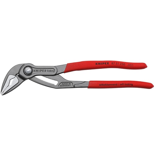 KNIPEX ウォーターポンププライヤー 8751-250 コブラES(エクストラスリム) 250粍 6丁まとめ売り 6丁 【まとめ売り商いもの】