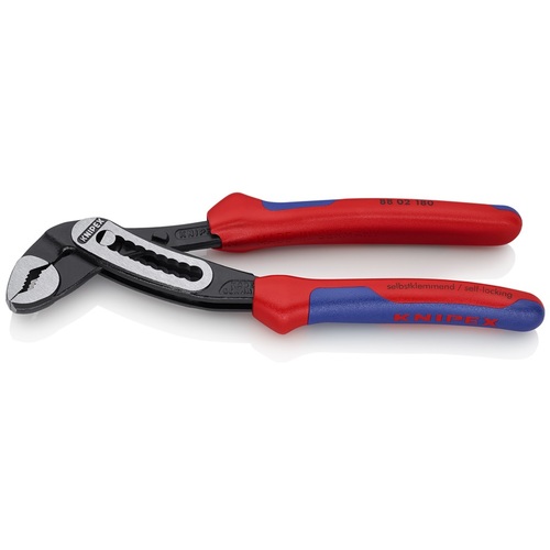 KNIPEX ウォーターポンププライヤー 8802-180 アリゲーター コンフォートハンドル 180粍 6丁まとめ売り 6丁 【まとめ売り商いもの】