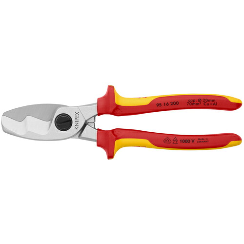 KNIPEX 不成立有線テレビ切り手 9516-200 1000V不成立手持ち部分 200粍