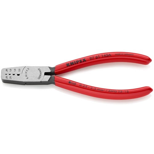 KNIPEX エンドスリーブ用圧着ペンチ 9761-145A プラスチックハンドル 6丁まとめ売り 6丁 【まとめ売り商品】