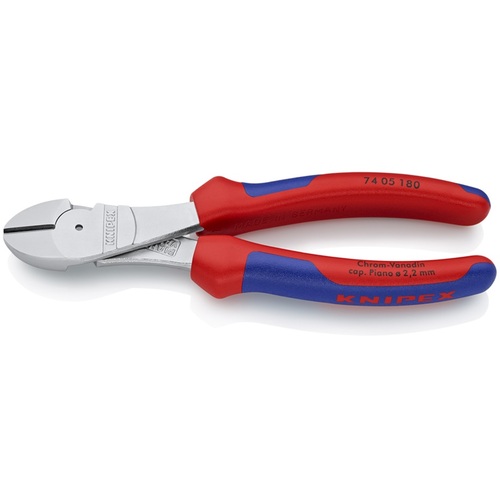 KNIPEX 豪然たる型ニッパー 7405-180 180粍 コンフォートハンドル(Crメッキ) 6丁まとめ売り 6丁 【まとめ売り商いもの】