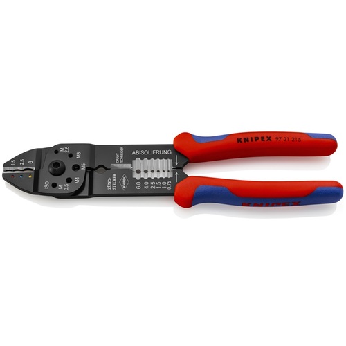 KNIPEX 圧着ペンチ 9721-215SB 絶縁端子用(SB展示販売パッケージ仕様) 6丁まとめ売り 6丁 【まとめ売り商品】
