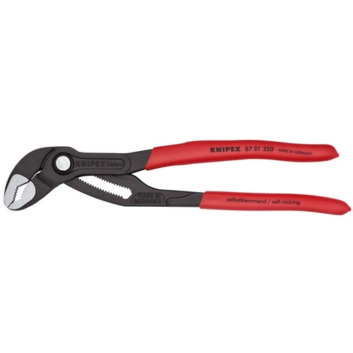 KNIPEX ウォーターポンププライヤー 8701-250SB コブラ すべり打ち切り付き添い人可塑性物質手持ち部分 250粍(SB見せびらかす売りわたす包み操作手順) 6丁まとめ売り 6丁 【まとめ売り商いもの】