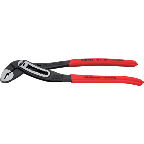 KNIPEX ウォーターポンププライヤー 8801-250SB アリゲーター プラスチックハンドル 250mm(SB展示販売パッケージ仕様) 6丁まとめ売り 6丁 【まとめ売り商品】