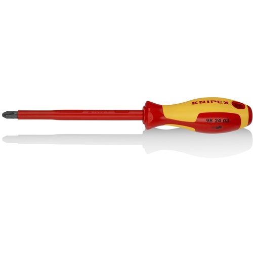 KNIPEX 絶縁ドライバー(+)PH3 9824-03 12本まとめ売り 12本 【まとめ売り商品】|設備プロ王国 店