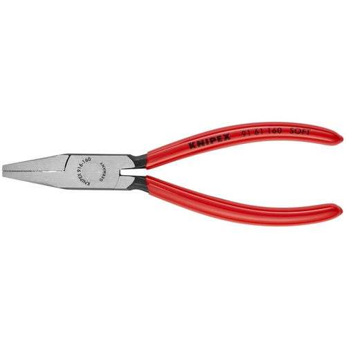 KNIPEX ガラス用 9161-160 フラットノーズプライヤー 6丁まとめ売り 6丁 【まとめ売り商品】