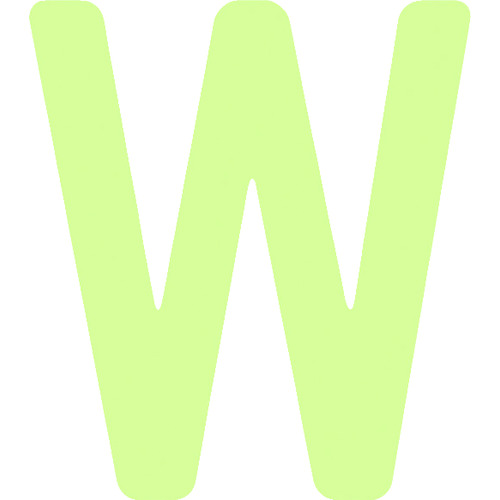 IM 非常用目じるし AILUMI50-W 中明快さ蓄光カッテイング文字記号 字母 W ねばり着く消印 50×44粍 30枚まとめ売り 30枚 【まとめ売り商いもの】