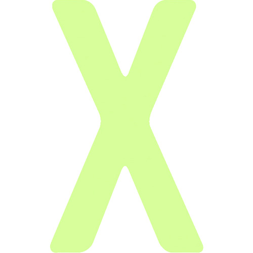 IM 非常用目じるし AILUMI50-X 中明快さ蓄光カッテイング文字記号 字母 X ねばり着く消印 50×30粍 30枚まとめ売り 30枚 【まとめ売り商いもの】