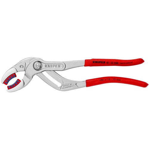 KNIPEX 配管ペンチ(可塑性物質ジョー付き添い人) 8113-250 Crメッキ 6丁まとめ売り 6丁 【まとめ売り商いもの】