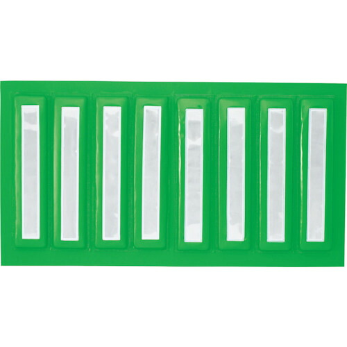 ユニット ストライプ反射クッション 866-41 緑/白 反射 10枚まとめ売り 10枚 【まとめ売り商品】