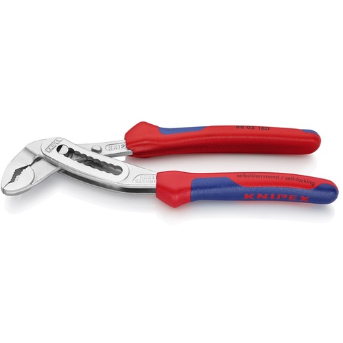 KNIPEX ウォーターポンププライヤー 8805-180 アリゲーター コンフォートハンドル Crメッキ 180粍 6丁まとめ売り 6丁 【まとめ売り商いもの】