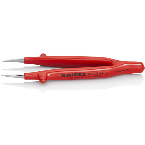 KNIPEX 9227－61 9227-61 絶縁精密ピンセット 130MM 6本まとめ売り 6本 【まとめ売り商品】
