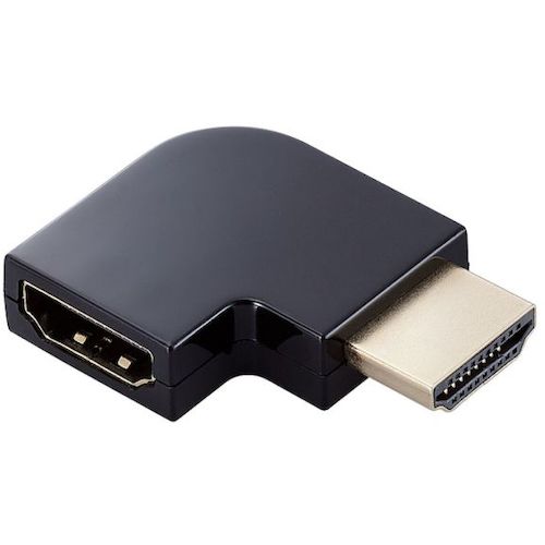 ELECOM HDMI取りひろげるアダプタ AD-HDAABS03BK L字右 AF－AM か細い手合い 黒いこと 20個まとめ売り 20個 【まとめ売り商いもの】