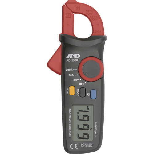 A＆D ミニクランプメーター AD-5588 AD－5588 10台まとめ売り 10台 【まとめ売り商品】