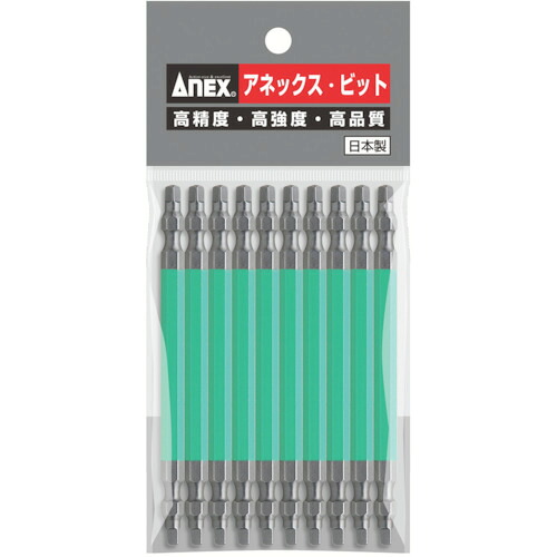 アネックス 四角カラービット ACS-14M-3-110 両頭 □＃3×110 (10本入) 10PKまとめ売り 10PK 【まとめ売り商品】 19,162円