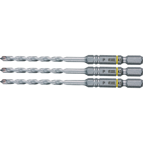 VESSEL 磁器タイル用ドリル APD3S-4.3 APD 3本組 ドリル径:4.3mm 有効長:50mm 10Sまとめ売り 10S 【まとめ売り商品】