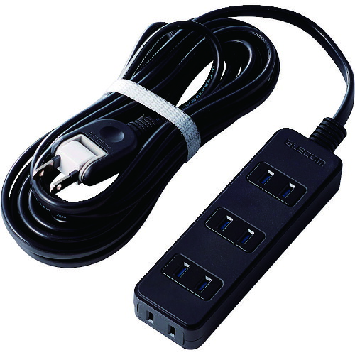 ELECOM TV用砂ぼこり押しとどめるシャッター付水道栓 AVT-ST02-2450BK 4個口 5m 黒いこと 20個まとめ売り 20個 【まとめ売り商いもの】