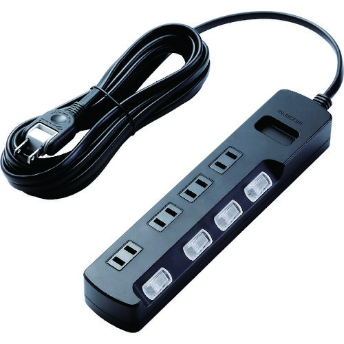 ELECOM TV用砂ぼこり押しとどめるシャッター付雷かばい立て水道栓 AVT-K6A-2450BK 4個口 5m 黒いこと 20個まとめ売り 20個 【まとめ売り商いもの】