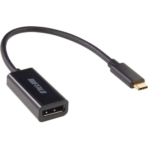 BUFFALO ディスプレイ変換アダプタ BDCDPBK USB Type－C － DP ブラック 240個まとめ売り 240個 【まとめ売り商品】