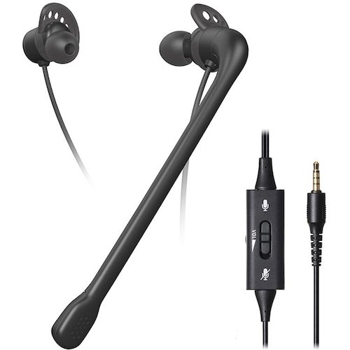 オーディオテクニカ インナーイヤーヘッドセット ATH-202COM BK 20個まとめ売り 20個 【まとめ売り商品】