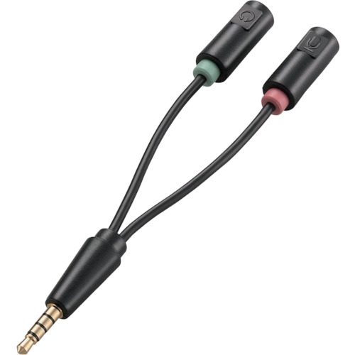 ELECOM ヘッドセット用φ3.5mm変換ケーブル AV-35AD02BK 10個まとめ売り 10個 【まとめ売り商品】