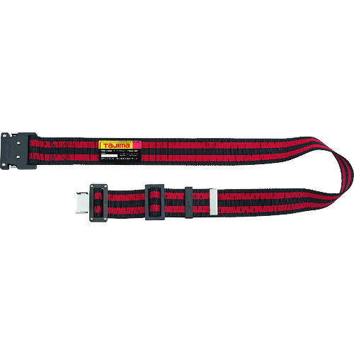タジマ 胴ベルト BWL145-BRE アルミワンタッチ黒バックルボーダー柄 ボーダー赤 Lサイズ 12個まとめ売り 12個 【まとめ売り商品】