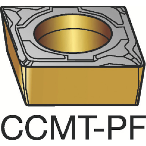SANDVIK コロターン107 CCMT 09 T3 02-PF 旋削用ポジチップ(120) 1515 10個まとめ売り 10個 【まとめ売り商品】|設備プロ王国 店